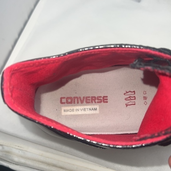 CONVERSE ALL STAR Sz 13 Mens Patent Leather Chuck Taylor Hightops Athletic Shoes - Picture 5 of 11